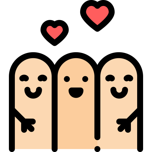 Three beige stick figures huddle together happily with two hearts bubble above their heads .   This could represent emotional fulfillment, being at peace with your emotions.  Learn more about how you can emotional self fulfillment in Ontario, CA by searching for an Ontario therapist. They can assist you in creating  emotional fulfillment in Ontario, CA via online therapy in Ontario and other services.
